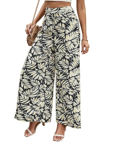 Image of EYEBOGLER Women Pure Cotton Graphic Printed Palazzo
