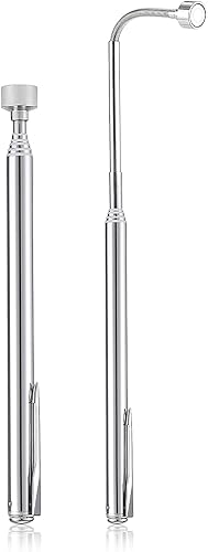 Juego de herramientas de recogida magnética flexible de 2 piezas, 5 libras, recogida de extensión flexible de resorte de 23.6 pulgadas, con diseño