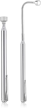 2 Pieces 5 LBS Flexible Magnetic Pickup Tool Set, 23.6" Spring Bendable Extension Pick Up, with Pen Clip Design, Magnet Stick Kit for Men, Birthday, Fathers Day, Christmas Gift