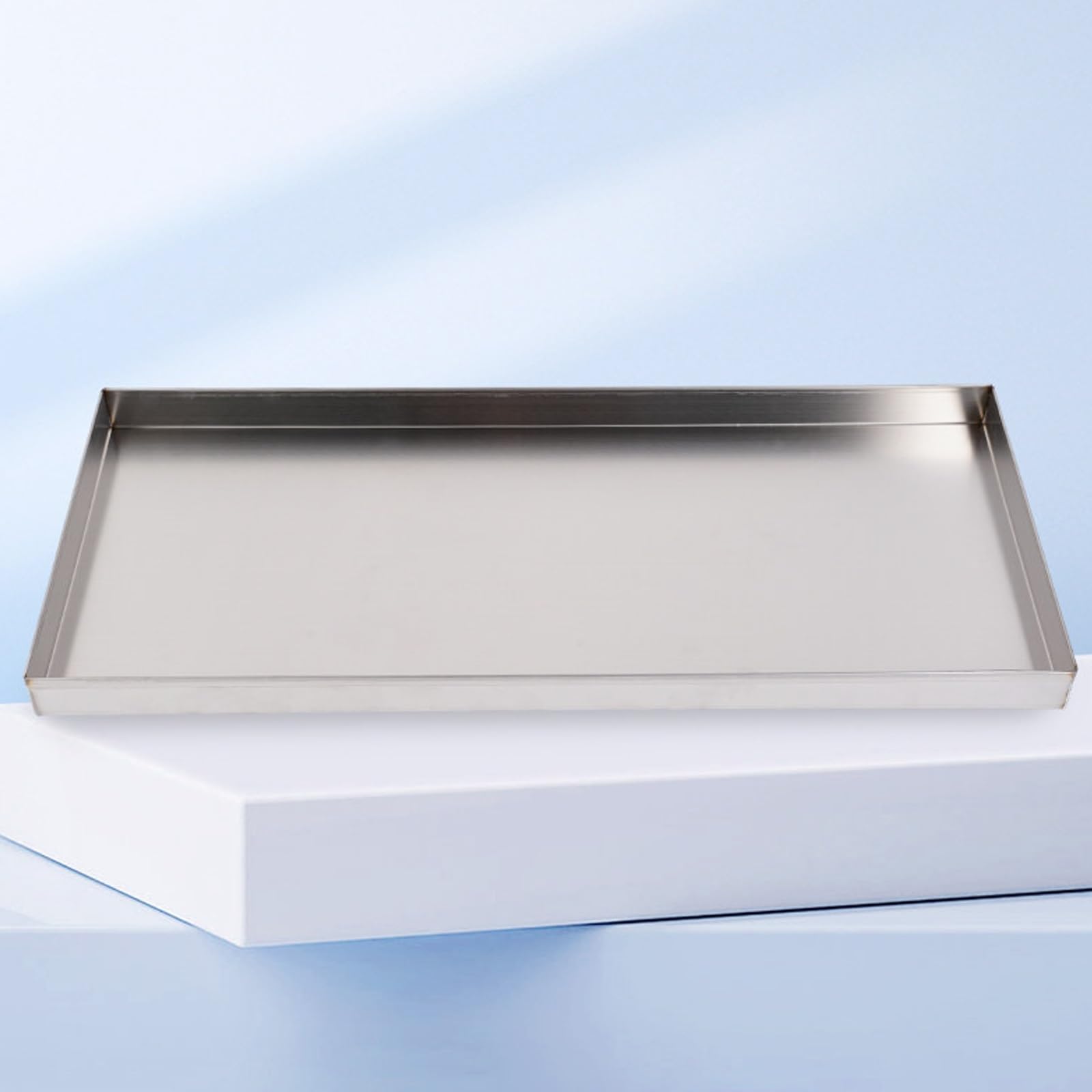 Recogedor Aceite Coche, Acero Inoxidable 304, Sin Salida de Drenaje, Fabricada Mediante Soldadura Integral(40x30x5cm/15x12x2in)