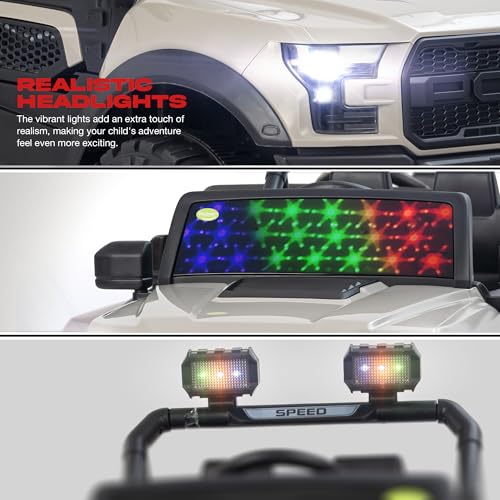 Baybee Bronco Rechargeable Battery Operated Jeep for Kids, Ride on Toy Kids Car with Light & Music | Electric Jeep Battery Car | Baby Big Car for Kids to Drive 3 to 8 Years Boys Girls (Desert), White - Image 4