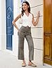 luvamia Wide Leg Jeans Woman Trendy High Waisted Leopard Cheetah Print Ankle Length Stretchy Denim Pants with Pockets Gray Leopard Size Large US Size 12 14 #4