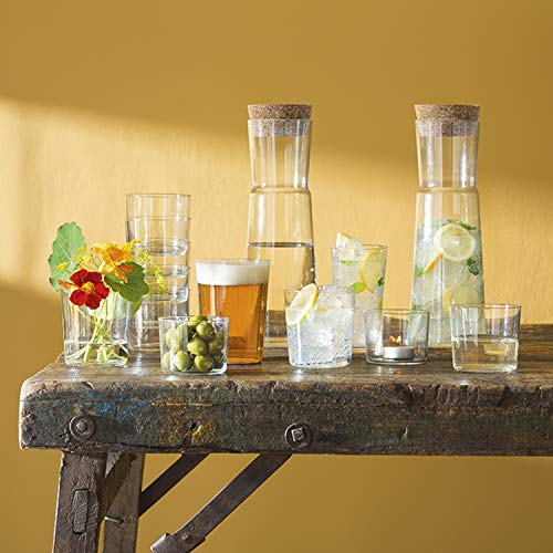 Gobelet Gio LSA 390 ml transparent x 4 verre eau empilable table design