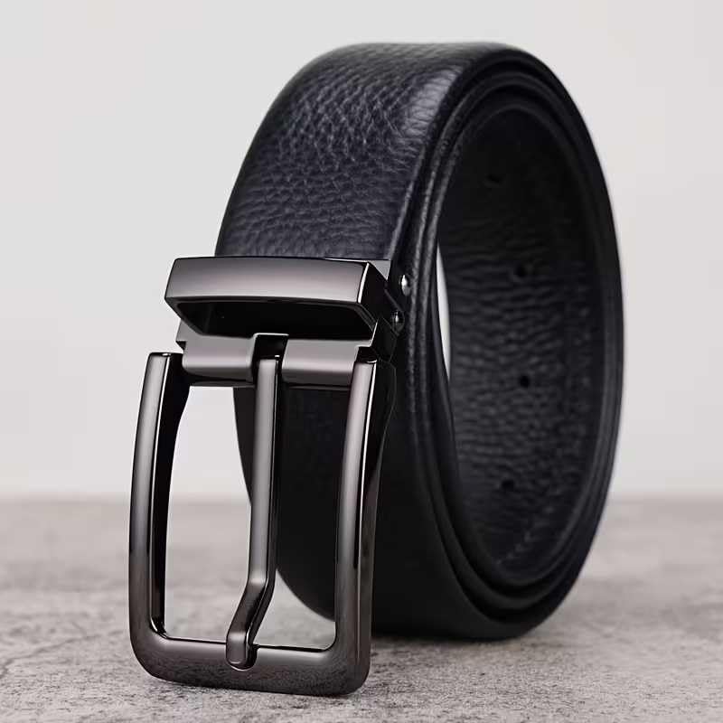 Image of NAPA HIDE Men's Auto Lock Vegan Leather Belt | Stylish Adjustable Buckle Belt for Formal & Casual Wear I Fits upto 40 Inches Waist size