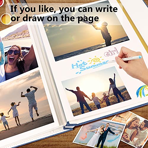 Self Adhesive Page Photo Album, Our Adventure Book Linen Cover Wedding Anniversary Graduation Family Travel Photo Albums Holds 3X5, 4X6, 6X8, 8X10 Photos (Light Green) #TOP4