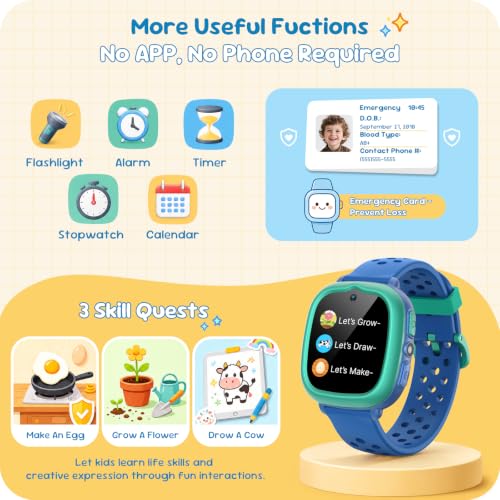 Colorful Kids Smart Watch with 2 bands & bezels - image 5