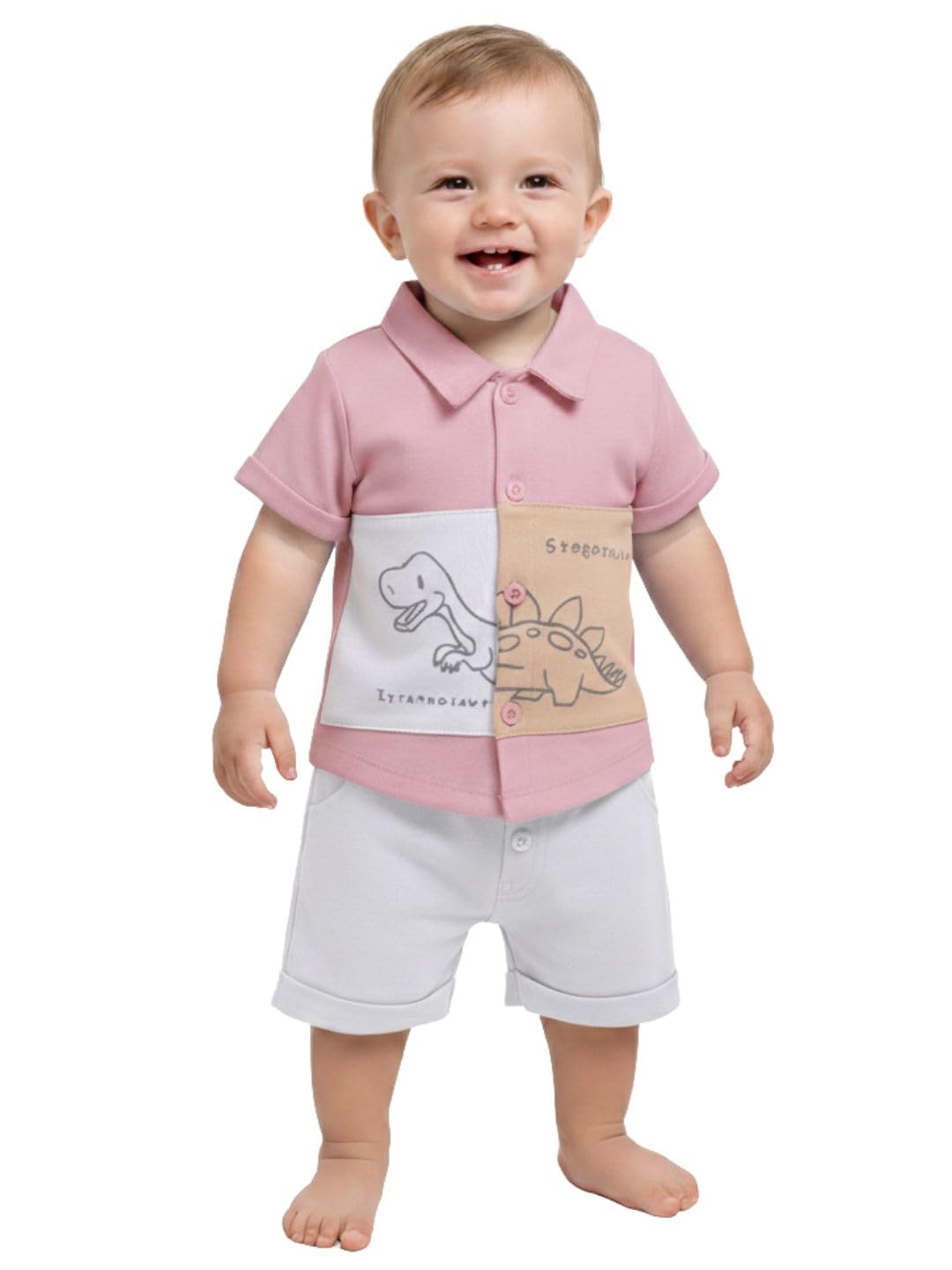 neo nate Baby Boys Half Sleeve T-Shirt and Short Set, 100% Cotton Interlock, Bio Washed, 18-24 Months-image-22