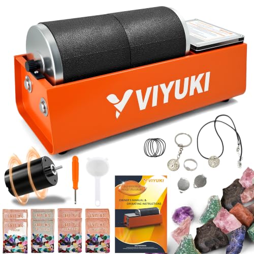 VIYUKI Professional Rock Tumbler Kit -6LB Rock...