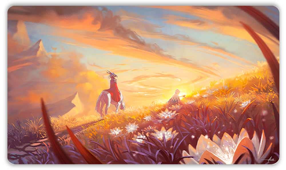 ParamintLotus Quest Plains (Stitched) - MTG Playmat - Compatible for Magic The Gathering Playmat - Play MTG, YuGiOh, TCG - Original Play Mat Art Designs & Accessories