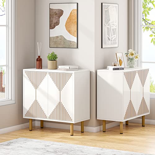 Tribesigns Modern White Freestanding Floor Cabinet, Classic 58 Inches Sideboard, Large, Wood Buffet Cabinet With Doors For Storage, Living Room, Dining Room, Garage #TOP3