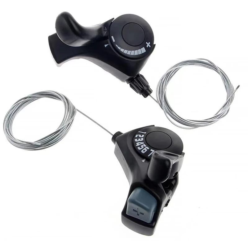 FAMEX RIDE 7+3 Speed Thumb Shifter, Black Mountain Bike Gear Set with TX-30 Lever, Transmission Accessories for Road and City Bicycles