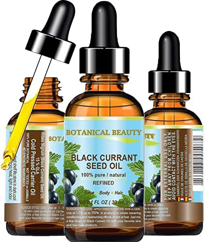 Botanical Beauty BLACK CURRANT SEED OIL 100% Pure Natural Undiluted Refined Cold Pressed Carrier Oil for Skin, Hair, Lip and Nail Care (1 Fl Oz) - Image 2