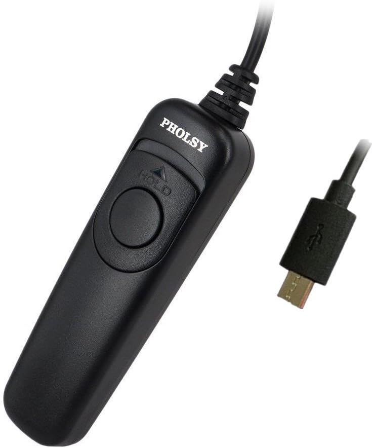 PHOLSY Shutter Remote Control Cable RR90 Release Cord for Fujifilm GFX50S, X-Pro2, X-H1, X-T2, X-T1, X-T10, X-T20, X-T100, X-E2S, X-E2, X-E3, X-M1, X-A20, X-A5, X-A3, X-A2, X-A1, X-A10, X100F, X100T