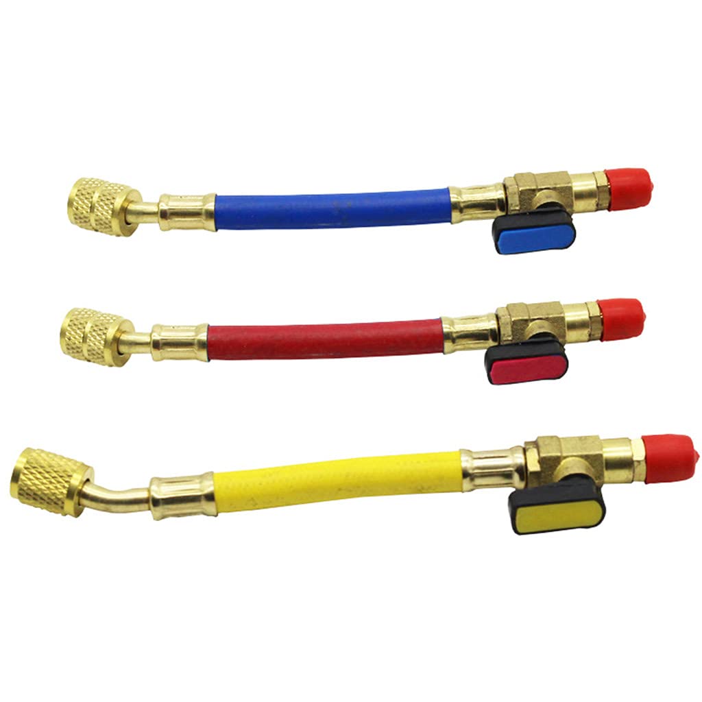 Set 3 Tubi Flessibili Ricarica Refrigerante - 1/4 SAE, 4.9ft, 800 PSI | Per AC Auto E HVAC - Foto 11