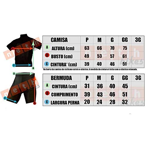 Conjunto Ciclismo Masculino Penks NETH Camisa e Bermuda
