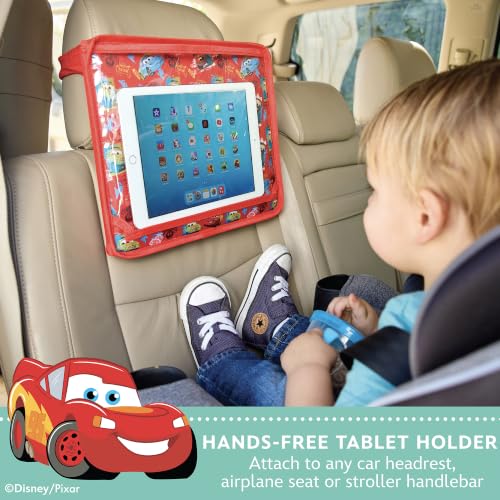 Image of J.L. Childress Disney Baby 3-IN-1 Kids Travel Tray & Tablet Holder - Car Seat Lap Tray Desk for Toddlers, Road Trip Essentials, Activity Table, Travel Accessories - Cars
