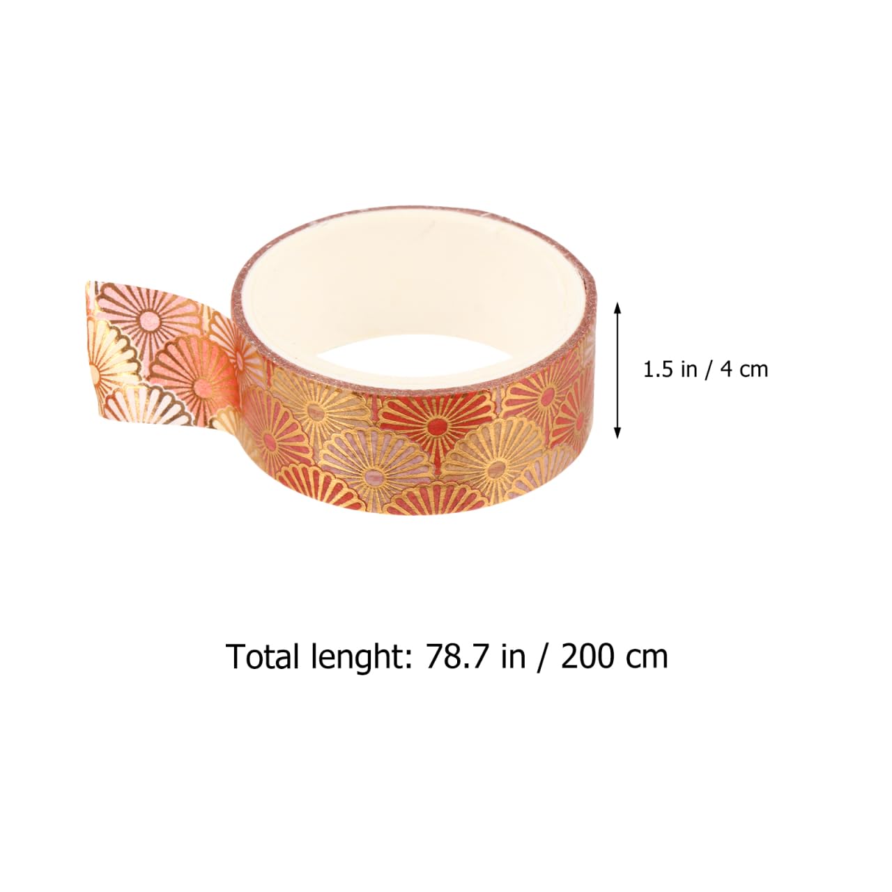 Anneome Chinese Style Decorative Craft Tape 5 Rolls 78.74 Inch Washi Tape for Scrapbooking Diy Art Projects with Gold Foil Crane Patterns Home and Journal Decoration - Image 3