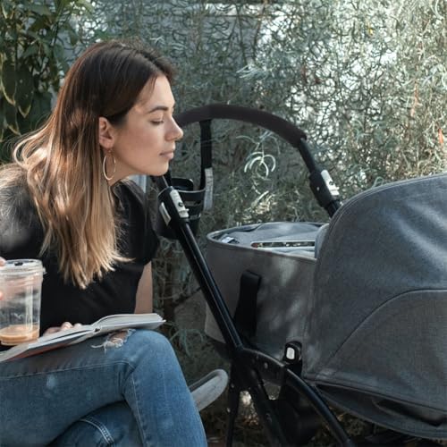 Homoyoyo 4pcs Black Sponge Stroller Handlebar Cover with Nonslip Grip and Comfortable Foam Cushion, Pushchair Handle Protector Sleeve for Stroller and Shopping Cart, Stylish and Sturdy - 5