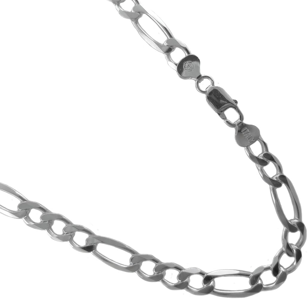 Amazon | フィガロチェーン。7.8 MMイタリア。925スターリングシルバー