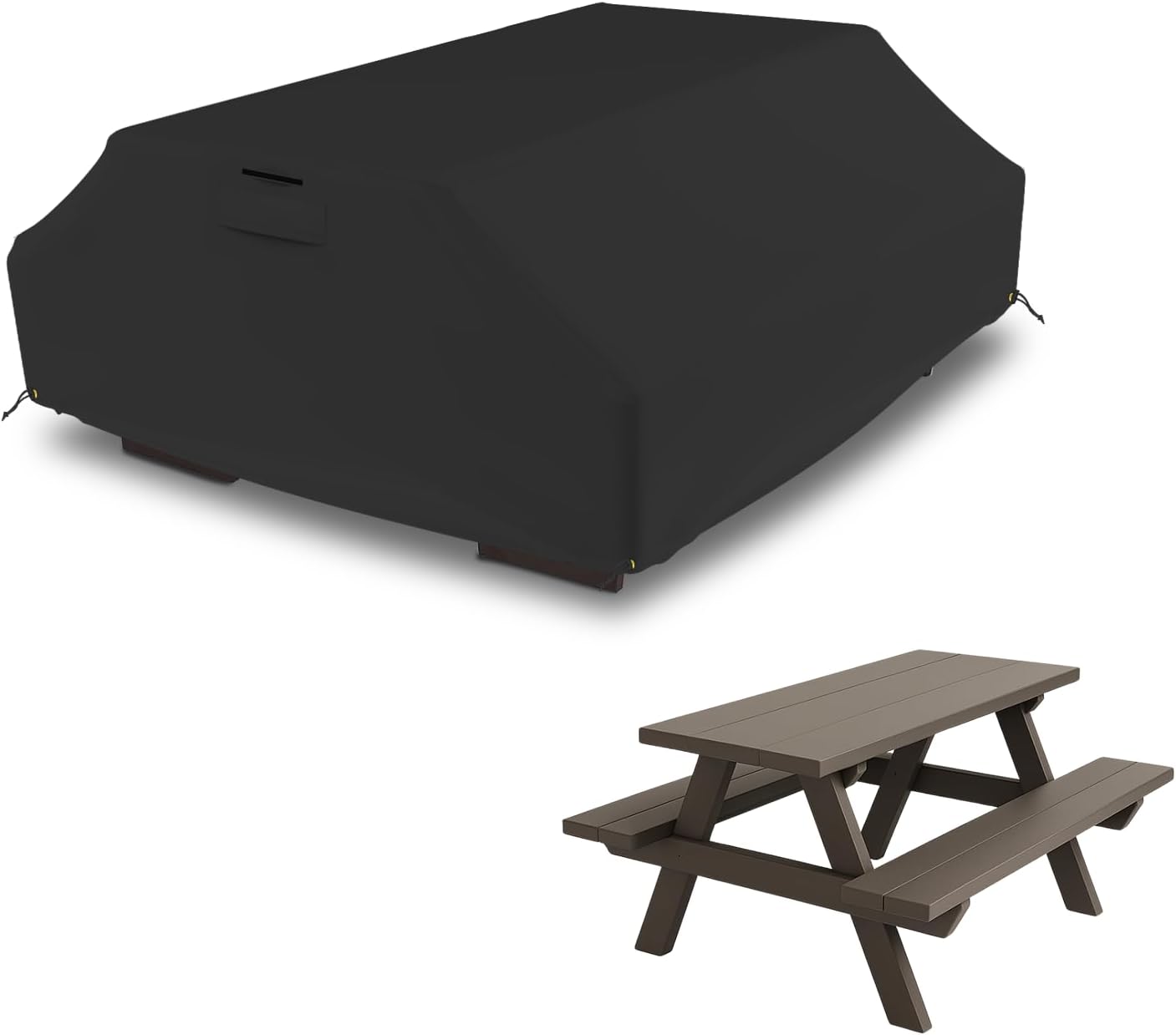 - Seal Skin Covers Waterproof Picnic Table Cover, Heavy-Duty Elite PVC Outdoor & UV-Resistant Material, All-Weather Protection for Patio Furniture (Black, 75”L x 62”W x 30”H)
