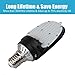 115W Retrofit LED Corn Light, 15500Lm Directional Bulb with Rotatable E39 Mogul Base, 5000K 180° Paddle Lamps, 75W/95W/115W Tunable, Replaces 400w Metal Halide for Parking Lot Shoebox Lighting, UL