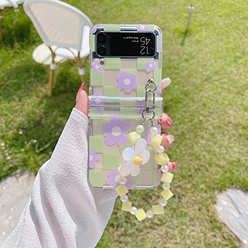 Coque antichoc Samsung Z Flip 3 chaîne fleur anti-chute