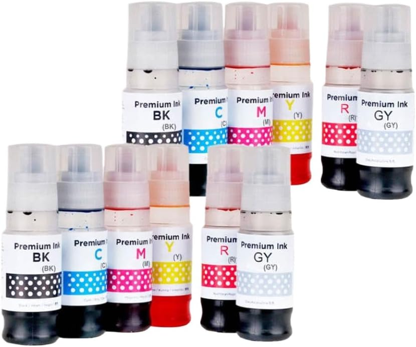 Water Based Refill Ink GI 53 GI53 GI-53 Compatible with G550 G650 Printer(2set 12colors)