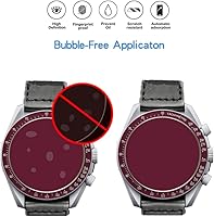 Vista 2 de Protector de pantalla compatible con Swatch MoonSwatch, protector de pantalla de TPU invisible de cobertura completa HD, compatible con Swatch