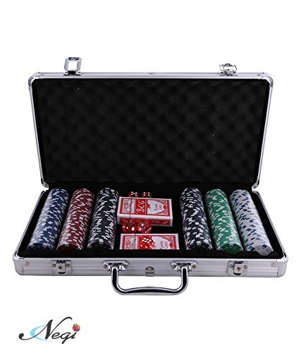 Negi Poker Chip Game Set with Aluminium Carry Case (Multicolor, 300 Piece) - Image 3 thumbnail