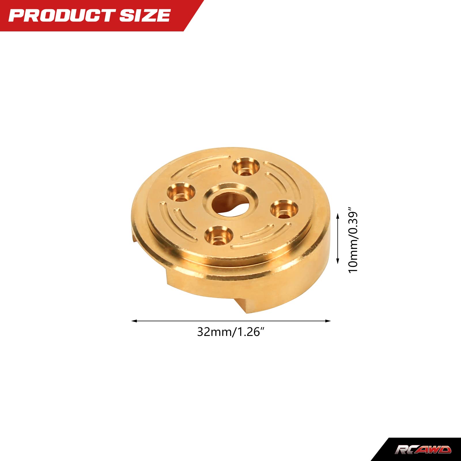 RCAWD Full Brass Front Rear Portal Axle Counterweights for Traxxas TRX-4M 1/18 4WD Parts