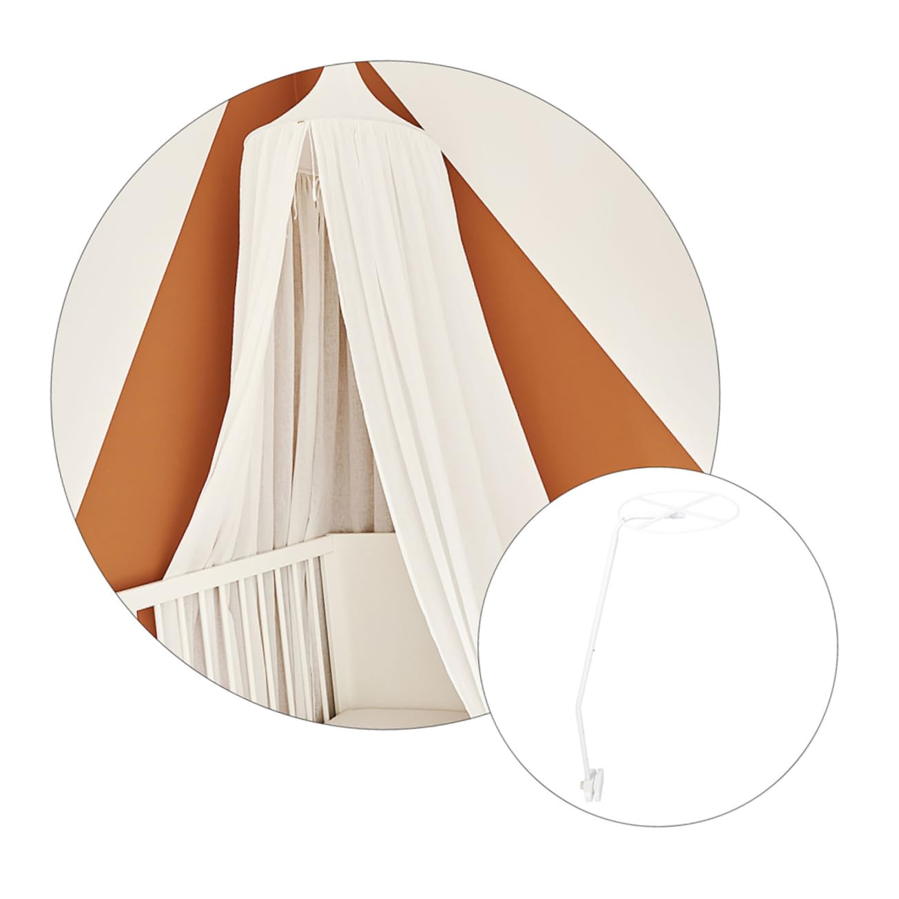 2 Set per Baldacchino Culla Rete Zanzariera per Lettino Installazione Facile e Accessori per Culla per Ragazza e Flessibilità Eccezionali