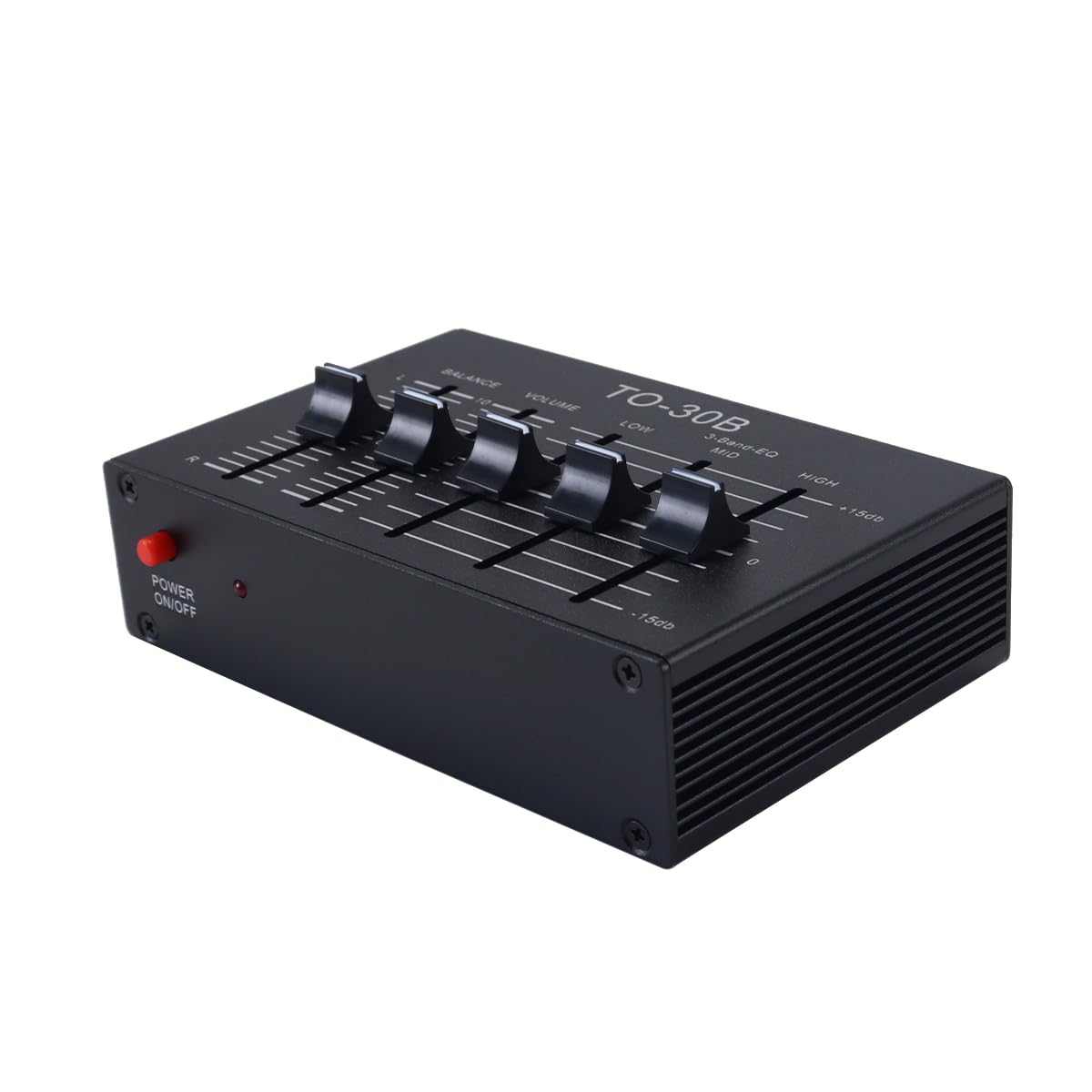 Riven Préamplificateur stéréo égaliseur avec réglage de balance 3 bandes, contrôle du volume, circuit HIFI NE5532, pour appareils électroniques et haut-parleurs