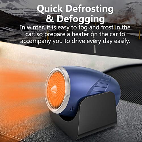 Baceyong Auto Enteisungsheizung 12V 120W 10A Auto Windschutzscheibenenteiser, Tragbarer Autoheizlüfter - Pink
