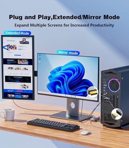 Adaptador DisplayPort 1.4 a HDMI 2.1 8K@60Hz 4K@144Hz miniatura 4