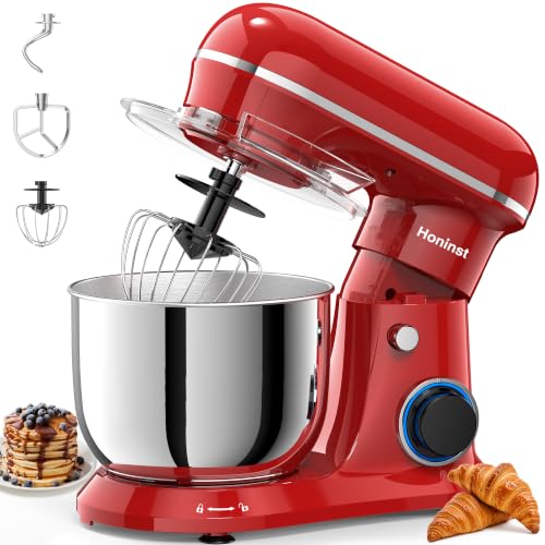 Image of Honinst 4QT Electric Stand Mixer, 10-Speed Tilt-Head Compact Kitchen Mixer
