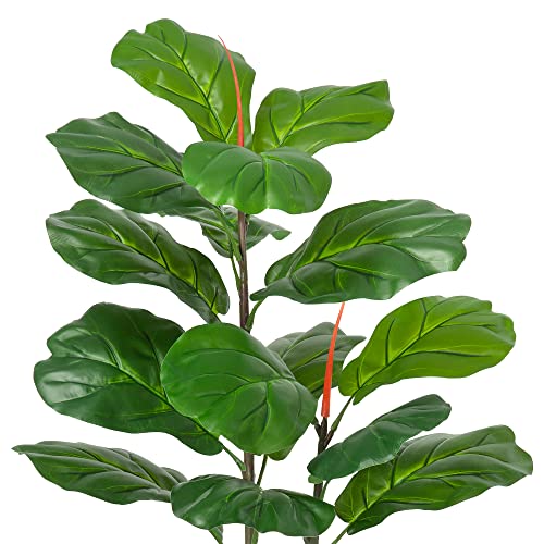 GAOMON 39inch Artificial Fiddle Leaf Fig Tree, Faux Ficus Lyrata, Potted Ficus Lyrata Faux Tree Fake Plant for Home Office Decoration