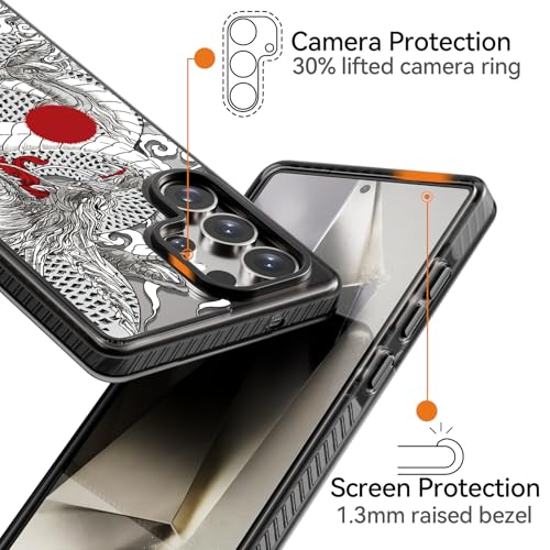 Coque de téléphone de 6,8 pouces haut de gamme compatible Magsafe motif dragon