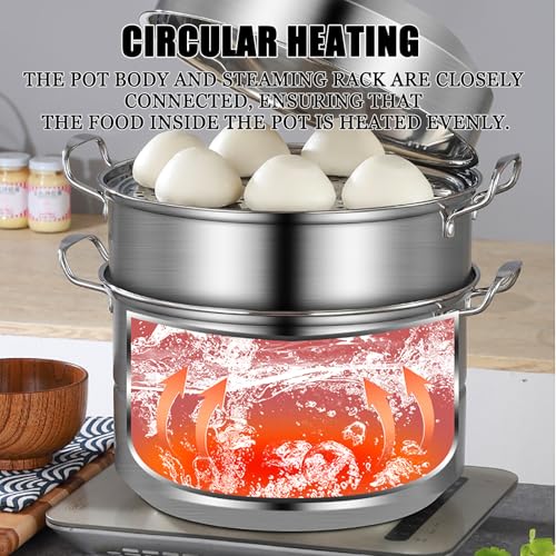 Olla de vapor de 40 cm para cocinar sano y sin perder nutrientes 5
