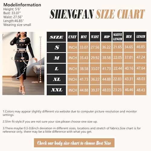 Image of Women's Elegant Church Vintage Bodycon Dress Casual Long Sleeve Work Business Pencil Split Sheath Midi Dresses