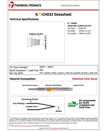 Image of Thermaltronics K75CH032 Chisel 90deg 3.20mm (0.13in)