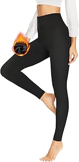 HLTPRO Women's Lined Thermal Leggings with Teddy Inner Fleece, High-Waisted Leggings, Warm Winter Sports Leggings, Long Ti...