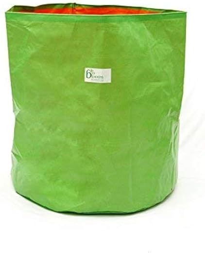 Bio Blooms Agro India Pvt. Ltd.24X24Inch HDPE Plant Grow Bags for Terrace Gardening | 1 Piece| Green&Orange Color| Outdoor Use