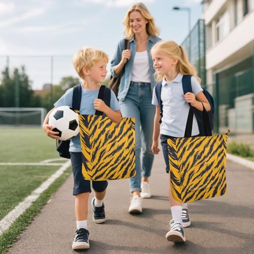 Bolsas de mano para niños amantes de los libros: bolso resistente de leopardo para la escuela 6