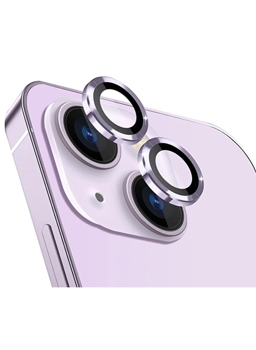 Camera Lens Protector Compatible With Apple iPhone 14/14 Plus Keep Original Camera HD Glass Camera Lens Screen Cover Film For iPhone 14/14 Plus Purple