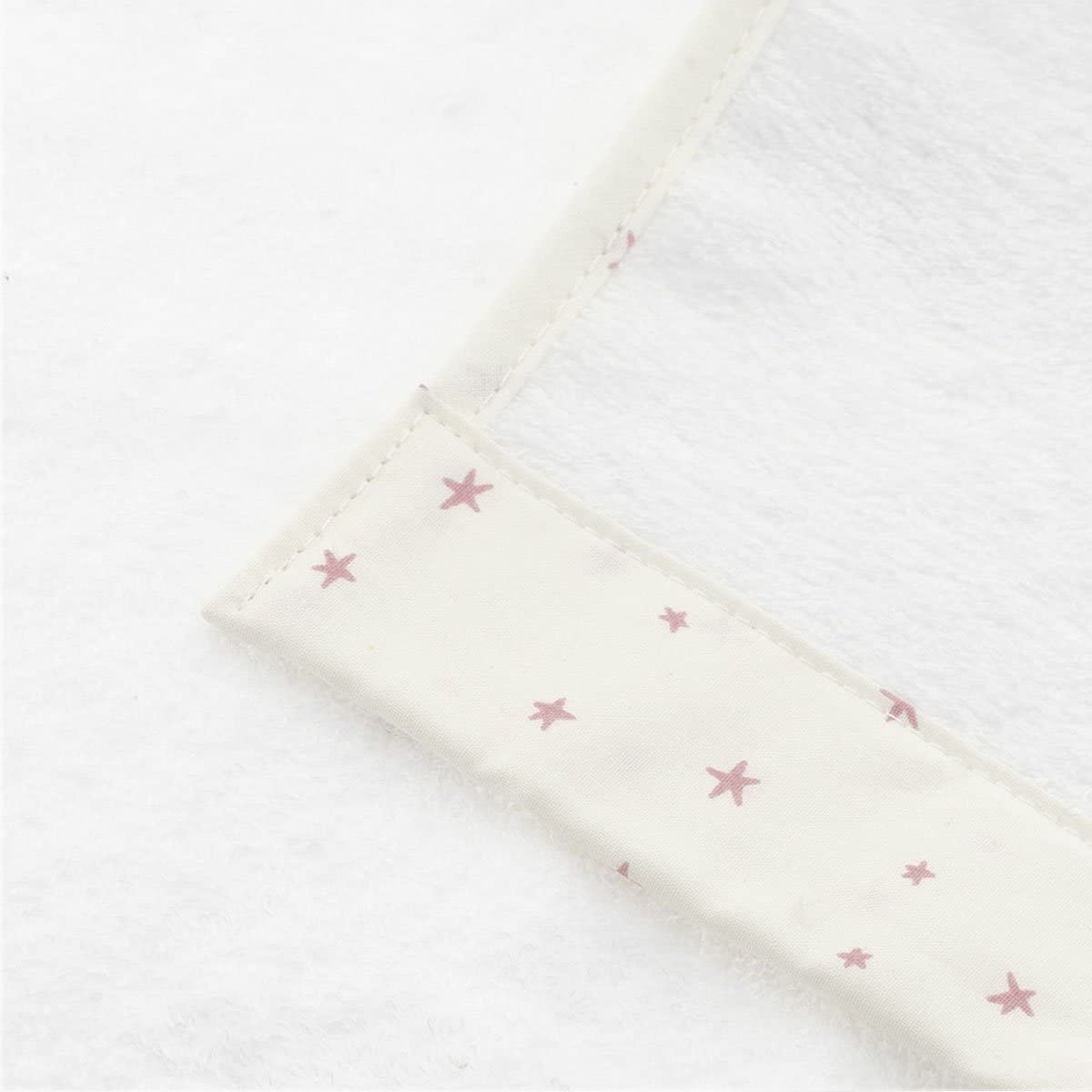 Cambrass-Set de 2 toallas rizo para bebé super absorvente con fibra de tencel-Magia Rosa 25x35x1 cm