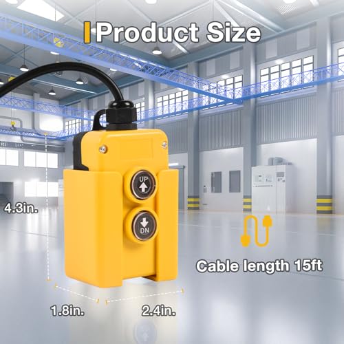 Image of Doppy Dump Trailer Remote 3 Wire, Hydraulic Power Pump Unit 12v DC for Single Acting Hydraulic Pump Power Unit Truck Lift Gate Cranes Wrecker