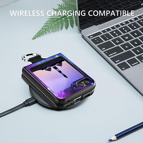 Coque de protection Galaxy Z Flip 5 fine motif nébuleuse spatiale phosphorescente - 3