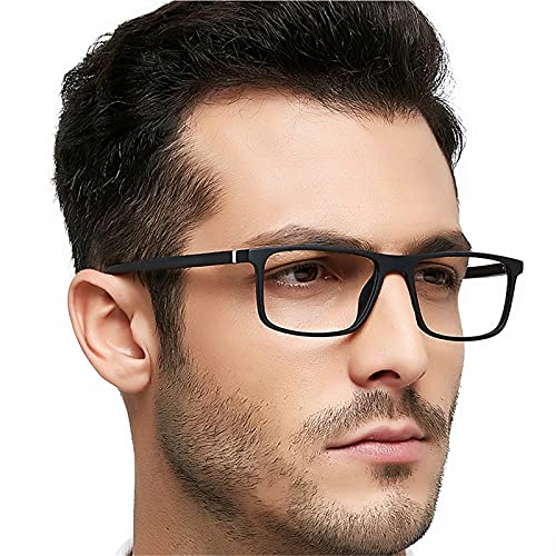 OCCI CHIARI Blue Light Filter Reading Glasses for Men Magnification 0 1.0 1.5 2.0 2.5 3.0 3.5 (Black, 2.5)
