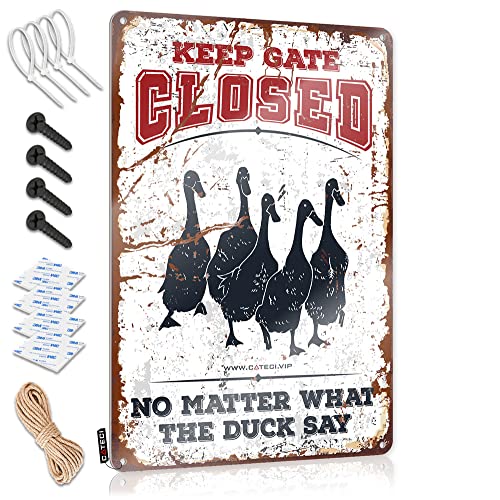 Decoración de pared genial para regalo, mantén la puerta cerrada sin importar lo que diga el pato para sala de estar de jugadores (20 x 30 cm)