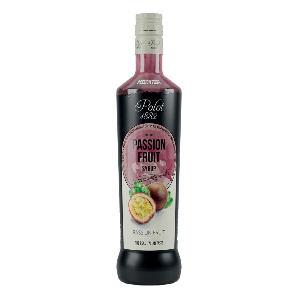 Polot 1882 Passion Fruit Syrup 70cl – Italian Bar-Grade Non-Alcoholic Syrup, Exotic Tangy-Sweet Flavour, Gluten-Free | Perfect for Pornstar Martinis, Spritzes, Iced Teas, Lemonades & Mocktails
